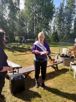 Vuoden 2019 sappeelainen Sirkku Lahti 6.7.2019.